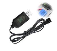 USB Chargeur Câble RC Universel avec Connecteur SM-3P, Compatible Batterie LiPo 2S 7,4V, Chargeur Rapide et Sécurisé pour Voiture RC, Bateau, Drone, Avion et Jouets Télécommandés