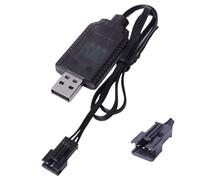 USB Chargeur Câble SM-3P Universel, Chargeur USB RC Universel avec Câble et Connecteur SM-3P pour Batteries LiPo 2S 7,4V pour Voitures RC, Bateaux RC, Drones, Avions et Autres Jouets Télécommandés