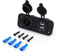 Usb Chargeur De Voiture Prise Allume Cigare Double Usb Automatique Séparateur 12V Chargeur Adaptateur Secteur Allume Socket Rapide Étanche Encastrable Câble Panneau Connecteur