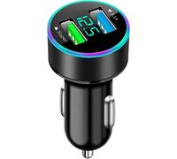 USB Cigarette Lighter, Total 66W [Super & 3.1A] Car Charger, USB Quick Charge 12 V, Dual Adapter Mobile Phone Chargers for Automotive, for i-Phone, Samsung, Xiaomi