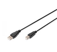 USB connection cable, type A - B M/M, 1.8m, USB 2.0 compatible, bl