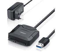 USB Disque Dur Adapateur USB 3.0 vers SATA Disque Dur UASP pour 2.5"" 3.5"" SATA HDD SDD et Adaptateur Alimentation Externe 12V 2A