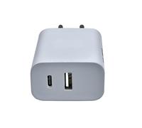 USB Dual Chargeur Secteur Compatible avec Doogee U10, 3000mA, USB-PD, 20W, Charge Rapide