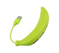 USB Expander Hub Type C - USB 2.0 Four Way Splitter, Banana Design