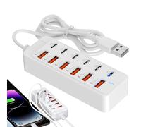 USB Expansion Hub - 10.7x2.1x4cm Type C 66W Power Converter, Portable Signal Adapter | Intelligent Heat Control Feature, Stable Multiport Connectivity for Laptop Desktop Tablet Home Office Study Envir