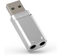 USB External Stereo Sound Card with 96KHz/24bit DAC,USB A to 3.5mm TRS,Headphone Jack Adapter Compatible with Mac Pro/Mini Laptop,PS5,PC,Linux,Raspberry Pi