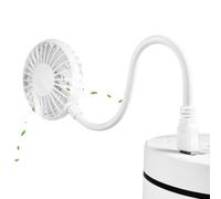 USB Fan Portable, Rechargeable Desk Fan, ABS Personal Cooler, Silent, Bendable Design, Compact Size, Energy Efficient, Hands-Free Use, Lightweight Build, Perfect for Tent, Workplace, Car, 34x8cm
