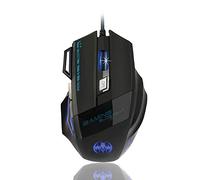 USB filaire Gaming Mouse 7 RGB Professional ergonomique Souris optique avec 6800 DPI réglable et confort Grip pour PC, Ordinateur portable, ordinateur, Windows, etc.