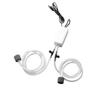 USB Fish Tank Oxygen Pump Portable Silent Double Outlet Mini Fishing Oxygen Air Pump for Home Aquarium (White)
