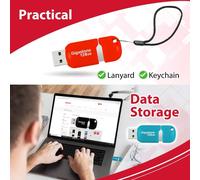 USB Flash Drive 128GB,V10 Series Retractable Flash Drive for PC Laptop MacBook Compatible with Windows Mac Linux,USB 2.0 Flash Drive Storage,Mixed Colour-Turquoise Red