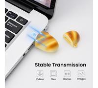 USB Flash Drive 16GB High Speed USB Flash Drive Cute Bread Design Memory Stick Suitable Gifts for Children Students