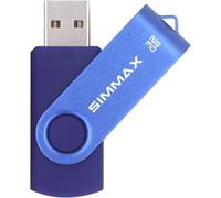 USB Flash Drive 32 GB Memory Stick USB 2.0 Flash Drive Rotation Storage Disk Pendrive (32 GB Blue)