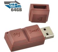 USB Flash Drive 64 GB Chocolate 2.0 Flash Drive Storage Memory Good Gift