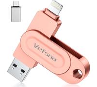 USB Flash Drive for iPhone, USB C 256GB Apple Certified Lightning Flash Drive USB 3.0 Photo Stick External Storage for iPad Mac iOS OTG Android Mobile PC with MFI Lightning, USB 3.0, Type C 3