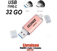 USB Flash Drive - ROSE - 32 Go - USB Type-C - USB 3.0 - OTG pour Android/PC
