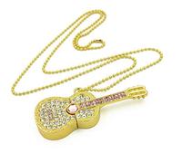 USB Flash Drive USB Flash Drive Color Diamond Metal Full Pen Drive U Disk Crystal Guitar Drive Pendrive Memory Stick,64Gb