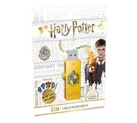 EMTEC, ECMMD32GM730HP04, Clé USB 32 Go design exclusif inspiré de l'univers magique, système coulissant pour protection, vitesses de transfert jusqu'à 15 MB/s - Taille : 32 Go, Couleur : Hufflepuff