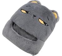USB Foot Warmer Fashionable Cartoon Electric Heating Slipper Shoe for Home Travel Office Gray (Chauffe-pieds USB)