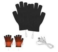 USB Gants Chauffants, Gants Chauffants USB pour Homme et Femme, Gants Chauffants Tricotés, Winter Gants Chauffants, Hiver Chauffage Électrique Gants, USB Gants Chauffants Demi-Doigts, Gants Chauds