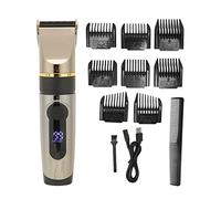 USB Hair Clipper LCD étanche 2200mAh Trimeuse de cheveux de batterie au lithium avec 8 pcs Guide Peigne pour hommes Femmes Barbershop Home Use Abs en acier inoxydable Corps revêtu