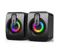 USB Haut-Parleur Ordinateur Portable Subwoofer Stéréo Pc Ordinateur Jeu avec RVB LED Light Petits Haut-parleurs RVB avec Subwoofer pour PC Gaming Desktop