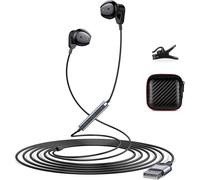 Usb Headset For Pc With Microphone Usb Earbuds For Computer Headphones 2.3M Cordon Usb-A Headset Audio Controls & Mute Function For Laptop Desktop Pc Notebook Headset For Office Live Broadcast Gaming