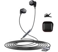 USB Headset for PC with Microphone USB Earbuds for Computer Headphones 2.3M Cordon USB-A Headset Audio Controls & Mute Function for Laptop Desktop PC Notebook Headset for Office Live Broadcast Gaming