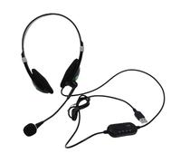 USB Headset with Microphone Noise Canceling In Line Control HD Stereo Wired Headset for Office Call Center Work from Home Ultra Lightweight 70g Memory Foam Ear Cushions Black