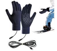 USB Heated Gloves, Electric Warming Mittens, 7.9in Touchscreen Compatible Design, Thermal Insulated Fabric for Cycling, Commuting, Hiking, Snowboarding, Motorcycle Riding, Winter Outdoor Use