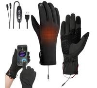 USB Heated Gloves for Men & Women, Touchscreen Thermal Winter Electric | 3 Heat Settings Waterproof & Windproof Thermal Gloves for Full Hand & Finger Heating during Outdoor Skiing, Cycling