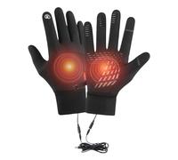 USB Heated Gloves, Touchscreen Winter Thermal Mittens, 1 Pair Waterproof Windproof Warming Handwear, Electric Heating Gear for Cold Weather Cycling Commuting Fishing Hiking Travel Outdoor Work