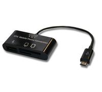 Usb Host Otg Câble Adaptateur Avec Lecteur De Carte Pour Samsung Galaxy Note 2 Ii Gt-N7100, Etc. Comme Nokia Ca-157, Samsung Et-R205u.