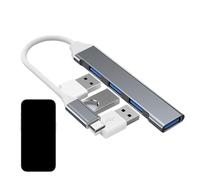 USB Hub, 4 Port Multipurpose Data Splitter, Heavy Duty Compatibility, Portable USB Adapter Expander for Console, Printer, Pc, Keyboards, Desktop, Laptop and Flash Drive