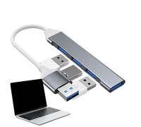 USB Hub, 4 Port Multipurpose Data Splitter, Heavy Duty Compatibility, Portable USB Adapter Expander for Console, Printer, Pc, Keyboards, Desktop, Laptop and Flash Drive