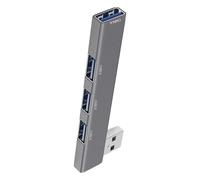 USB Hub, 4-Port USB Splitter, Aluminum Alloy Portable Multiport Adapter for Expanding Connections, Ideal for Desktop, Laptop, Flash Drives, Printers, and Keyboards,9.2x1.5x0.7cm/8.6x1.5x0.7cm