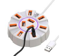 USB Hub, Computer USB Port Hub, 4K Docking Station, 5Gbps Data Transfer, Multiport USB Data Ports, Card Reader for Printer, Camera, Keyboard, High-Speed USB Hub with Support, Compact USB Hub