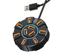USB Hub, Computer USB Port Hub, 4K Docking Station, 5Gbps Data Transfer, Multiport USB Data Ports, Card Reader for Printer, Camera, Keyboard, High-Speed USB Hub with Support, Compact USB Hub