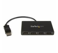 StarTech.com Répartiteur DisplayPort 1.2 à 4 ports, Adaptateur Multi-Moniteur DisplayPort vers 4x DP, Hub MST pour Ordinateur Quad 1080p 60Hz - Windows Uniquement, Pas de Pilote
