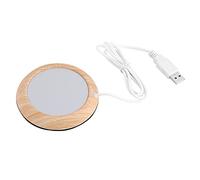 USB Isolation Coasters Creative Grain Tasse Chaleur Boisson Tasse Mat Réchauffeur Bureau Thé Lait Café Feutre Chauffe Pad Coaster(Grain en Bois Lumineux)