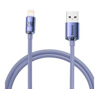 USB-Kabel auf Lightning Baseus Crystal Shine, 2.4A, 1.2m (lila)