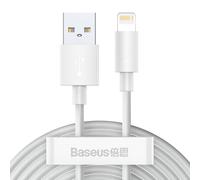USB-Kabel auf Lightning Baseus Simple Wisdom, 2.4A, 1,5 m (weiß) 2 Stk.