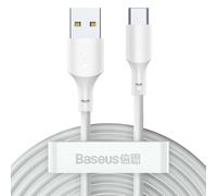 USB-Kabel auf USB-C Baseus Simple Wisdom, 40W, 5A, 1,5m (weiß), 2 Stück