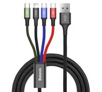 USB-Kabel Baseus Fast 4-in-1 2xUSB-C / Lightning / Micro 3,5A 1,2m, schwarz