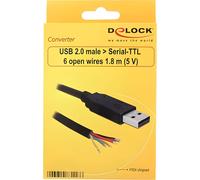 USB Kabel Delock A -> TTL6 seriell St/offene Kabelenden