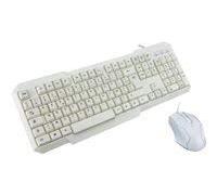 USB Keyboard + Mouse KIT White FR