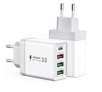 USB Ladegerät, PD20W & QC3.0 Mehrfach Schnellladegerät, 33W ladestation, 4-Port USB-Netzteil kompatibel mit iPhone 12/13/14/15/16/Samsung S22/S23/S24/ USW