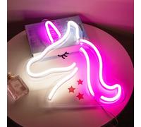 USB Licorne LED néon mural, néon signe veilleuses néon lumière néon pour fête bar gaming chambre chambre mur déco, anniversaire enfants