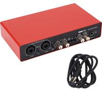 USB Live Sound Card Red Mini USB Digital Mixing Computer Guitar Mobile Recording Voice