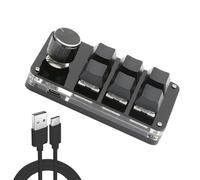 USB Macro Mini Clavier 12 Touches 2 Bouton Programmation BRICOLAGE jeu de Clavier Mécanique Dessin Commutateur Portable remplaçable à Chaud Clavier - Type K06 Black Cable #B