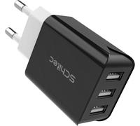 USB Mains Charger 3 Ports USB Wall Charger 15W/3.1A Universal USB Adapter Compatible with iPhone 11 x 8 6 Tablet Samsung Galaxy S9 S8 Huawei and More (Black)